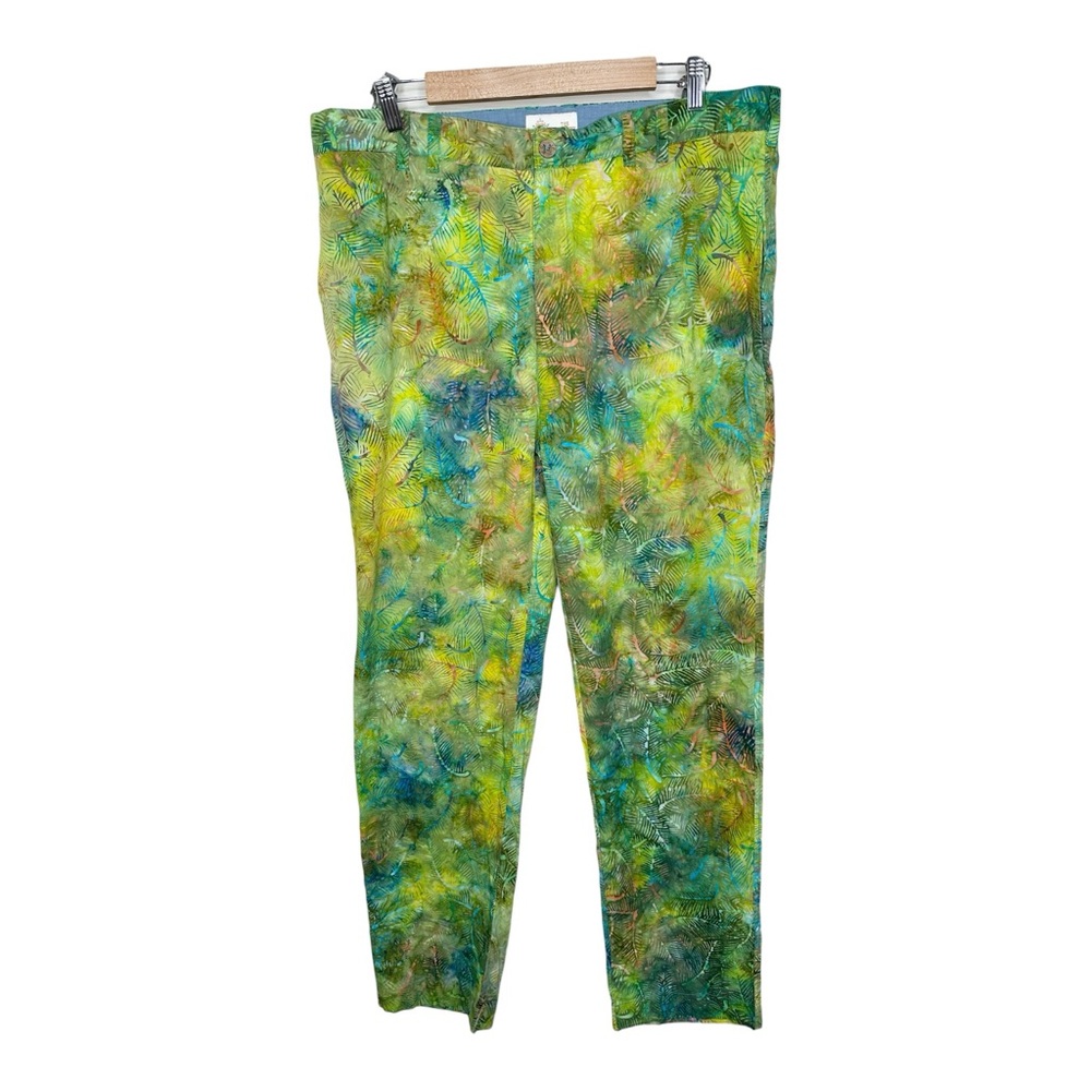 The Territory Ahead Chino Pants Size 38 X 34 Tropical Botanical Print Colorful